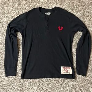 True Religion Black Long Sleeved shirt